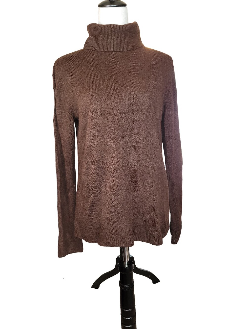 Debbie Morgan Women's Brown Turtleneck Sweater Size Large